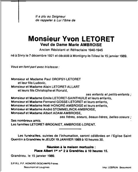 Letoret-Yvon